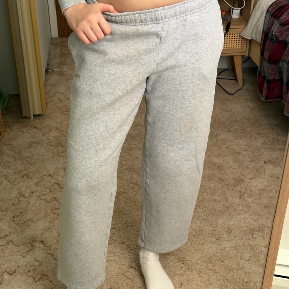 Aritzia Light Gray Sweatfleece Joggers